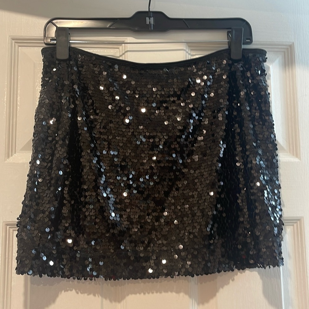 Express Sequined Mini Skirt
